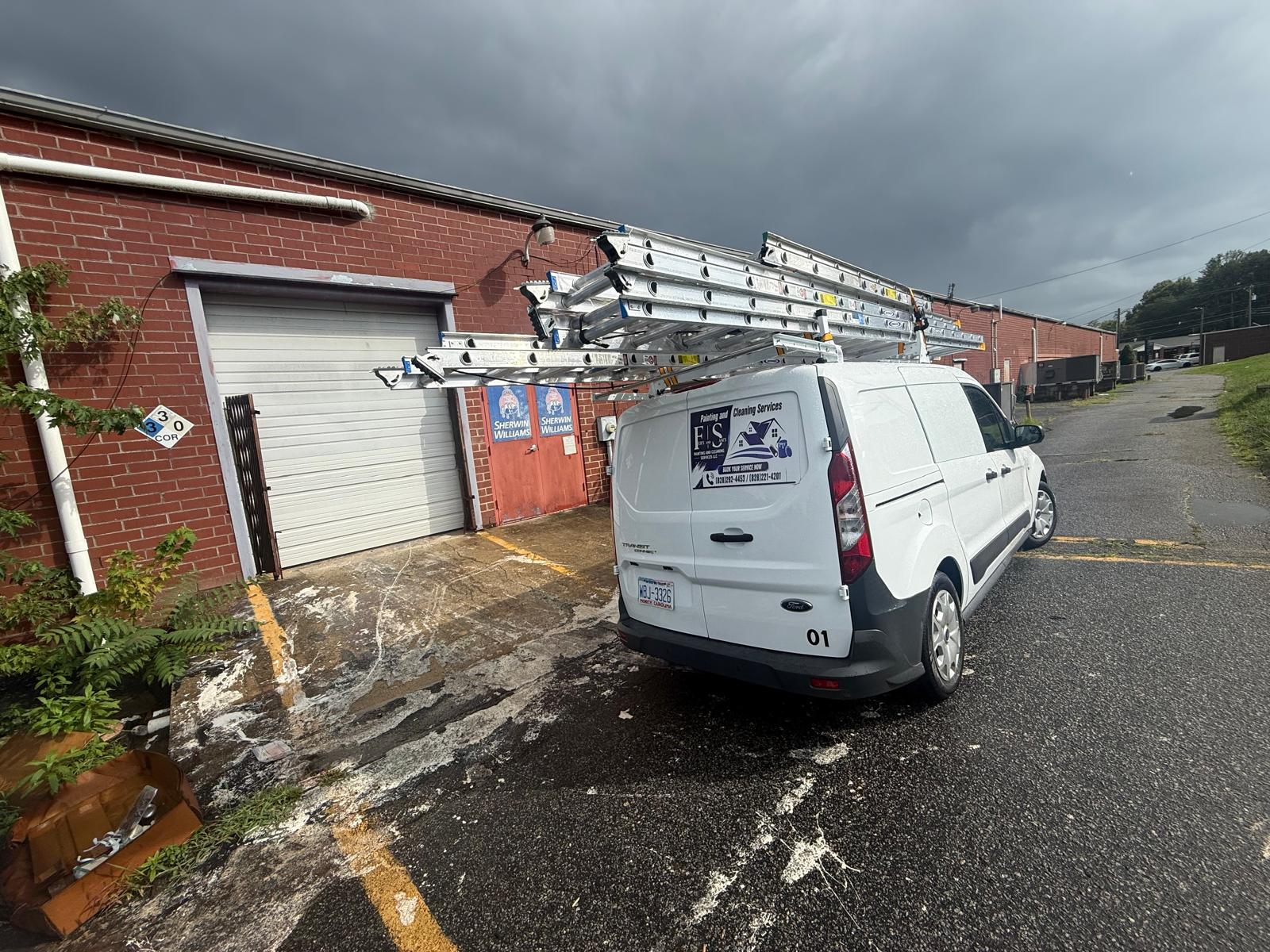 Detailed cleaning supplies and equipment